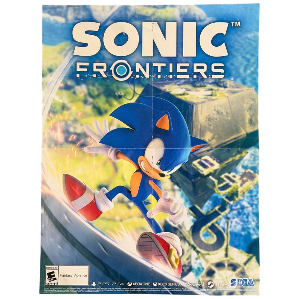 Sonic Frontiers Video Game Poster SEGA PS5 PS4‎ Xbox Nintendo Switch Steam